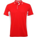 Montmelo koszulka polo unisex z krótkim rękawem czerwony, biały (R04218N1)
