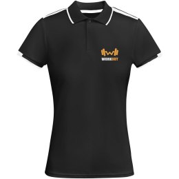 Tamil sportowa koszulka damska polo z krótkim rękawem czarny, biały (R04098T1)