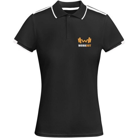 Tamil sportowa koszulka damska polo z krótkim rękawem czarny, biały Tamil sportowa koszulka damska polo z krótkim rękawem czarny, biały