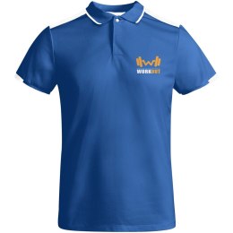 Tamil sportowa koszulka męska polo z krótkim rękawem błękit królewski, biały (R04028C1)