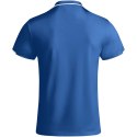 Tamil sportowa koszulka męska polo z krótkim rękawem błękit królewski, biały Tamil sportowa koszulka męska polo z krótkim rękawem błękit królewski, biały