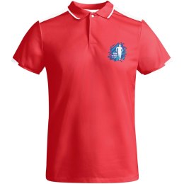 Tamil sportowa koszulka męska polo z krótkim rękawem czerwony, biały (R04028N2)
