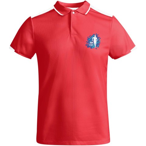 Tamil sportowa koszulka męska polo z krótkim rękawem czerwony, biały Tamil sportowa koszulka męska polo z krótkim rękawem czerwony, biały