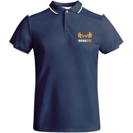 Tamil sportowa koszulka męska polo z krótkim rękawem navy blue, biały (R04028S1)