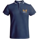 Tamil sportowa koszulka męska polo z krótkim rękawem navy blue, biały