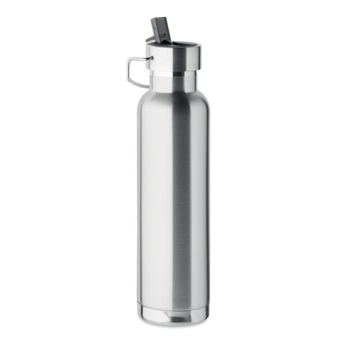 Butelka dwuścienna 660 ml srebrny mat Butelka dwuścienna 660 ml srebrny mat