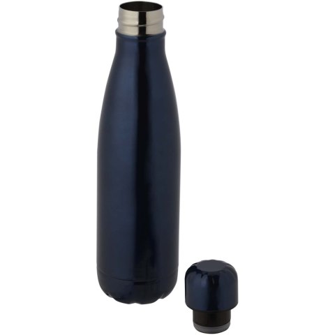 Cove butelka o pojemności 500 ml wykonana ze stali nierdzewnej z recyklingu z miedzianą izolacją próżniową posiadająca Cove butelka o pojemności 500 ml wykonana ze stali nierdzewnej z recyklingu z miedzianą izolacją próżniową posiadająca
