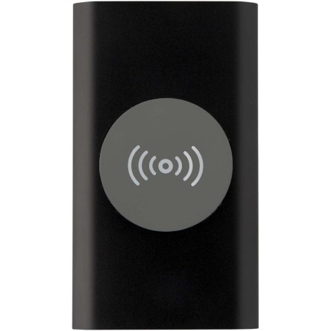 Juice bezprzewodowy powerbank o pojemności 4000 mAh Type-C z aluminium pochodzącego z recyklingu czarny