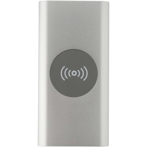 Juice bezprzewodowy powerbank o pojemności 8000 mAh Type-C z aluminium pochodzącego z recyklingu srebrny Juice bezprzewodowy powerbank o pojemności 8000 mAh Type-C z aluminium pochodzącego z recyklingu srebrny