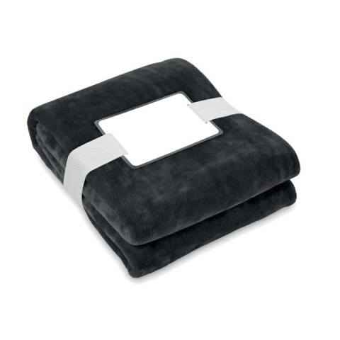 Koc polarowy RPET 280 gr/m² czarny