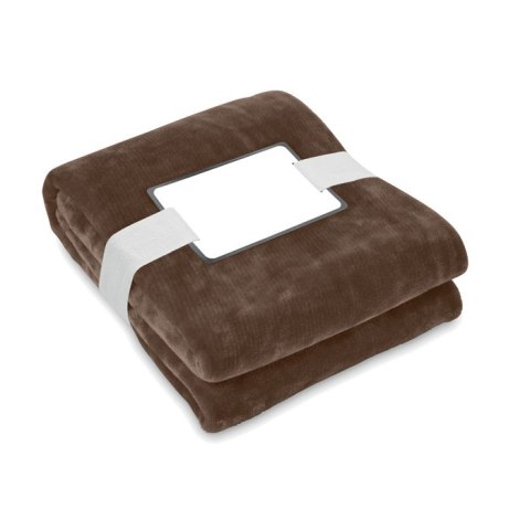 Koc polarowy RPET 280 gr/m² czekolada Koc polarowy RPET 280 gr/m² czekolada