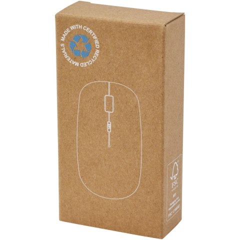 Menlo bezprzewodowa mysz z certyfikatem RCS wykonana z tworzyw sztucznych pochodzących z recyklingu biały Menlo bezprzewodowa mysz z certyfikatem RCS wykonana z tworzyw sztucznych pochodzących z recyklingu biały