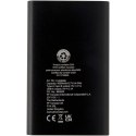 Pep powerbank o pojemności 4000 mAh Type-C z aluminium pochodzącego z recyklingu czarny