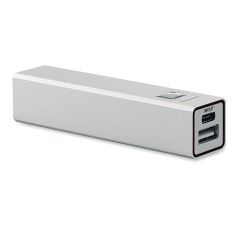 Power bank 2600 mAh srebrny mat Power bank 2600 mAh srebrny mat