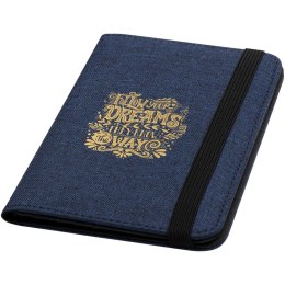 Ross etui na paszport RPET RFID wykonane z materiałów z recyklingu z certyfikatem GRS granatowy melanż