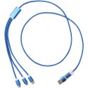 Versatile kabel do ładowania 5-1 z aluminium z recyklingu błękit królewski Versatile kabel do ładowania 5-1 z aluminium z recyklingu błękit królewski