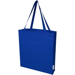 Madras torba na zakupy z bawełny z recyklingu z certyfikatem GRS 140 g/m² z dnem błękit królewski