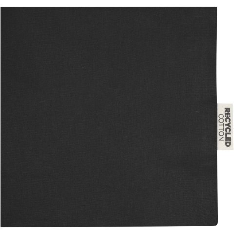 Madras torba na zakupy z bawełny z recyklingu z certyfikatem GRS 140 g/m² z dnem czarny Madras torba na zakupy z bawełny z recyklingu z certyfikatem GRS 140 g/m² z dnem czarny