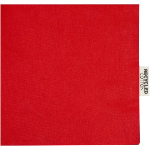 Madras torba na zakupy z bawełny z recyklingu z certyfikatem GRS 140 g/m² z dnem czerwony Madras torba na zakupy z bawełny z recyklingu z certyfikatem GRS 140 g/m² z dnem czerwony