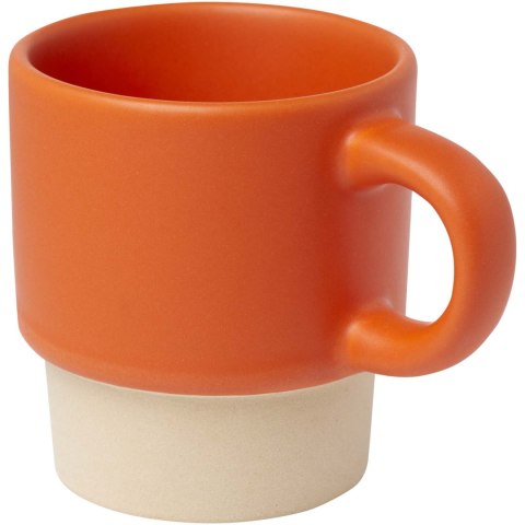 Olympia kubek do espresso z glinianym dnem, z możliwością układania w stosy, 130 ml pomarańczowy