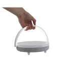 Prixton głośnik Bluetooth® 10 W 4 w 1 ze światłem LED i podstawą do ładowania bezprzewodowego biały
