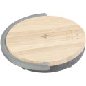 Prixton głośnik Bluetooth® 10 W 4 w 1 ze światłem LED i podstawą do ładowania bezprzewodowego drewno Prixton głośnik Bluetooth® 10 W 4 w 1 ze światłem LED i podstawą do ładowania bezprzewodowego drewno