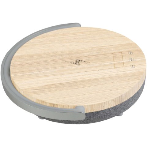 Prixton głośnik Bluetooth® 10 W 4 w 1 ze światłem LED i podstawą do ładowania bezprzewodowego drewno Prixton głośnik Bluetooth® 10 W 4 w 1 ze światłem LED i podstawą do ładowania bezprzewodowego drewno