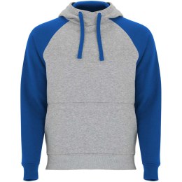 Badet dwukolorowa bluza z kapturem unisex szary melanż, błękit królewski
