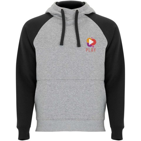 Badet dwukolorowa bluza z kapturem unisex szary melanż, czarny Badet dwukolorowa bluza z kapturem unisex szary melanż, czarny