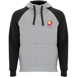 Badet dwukolorowa bluza z kapturem unisex szary melanż, czarny