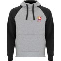 Badet dwukolorowa bluza z kapturem unisex szary melanż, czarny Badet dwukolorowa bluza z kapturem unisex szary melanż, czarny