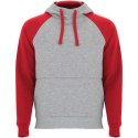 Badet dwukolorowa bluza z kapturem unisex szary melanż, czerwony Badet dwukolorowa bluza z kapturem unisex szary melanż, czerwony
