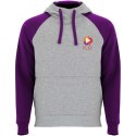 Badet dwukolorowa bluza z kapturem unisex szary melanż, fioletowy Badet dwukolorowa bluza z kapturem unisex szary melanż, fioletowy