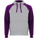 Badet dwukolorowa bluza z kapturem unisex szary melanż, fioletowy Badet dwukolorowa bluza z kapturem unisex szary melanż, fioletowy