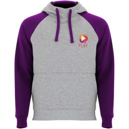 Badet dwukolorowa bluza z kapturem unisex szary melanż, fioletowy