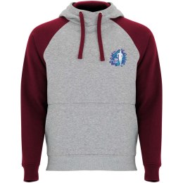 Badet dwukolorowa bluza z kapturem unisex szary melanż, garnet