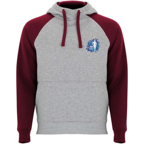 Badet dwukolorowa bluza z kapturem unisex szary melanż, garnet Badet dwukolorowa bluza z kapturem unisex szary melanż, garnet