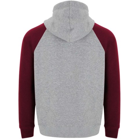 Badet dwukolorowa bluza z kapturem unisex szary melanż, garnet Badet dwukolorowa bluza z kapturem unisex szary melanż, garnet