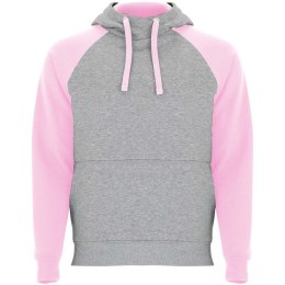 Badet dwukolorowa bluza z kapturem unisex szary melanż, jasnoróżowy
