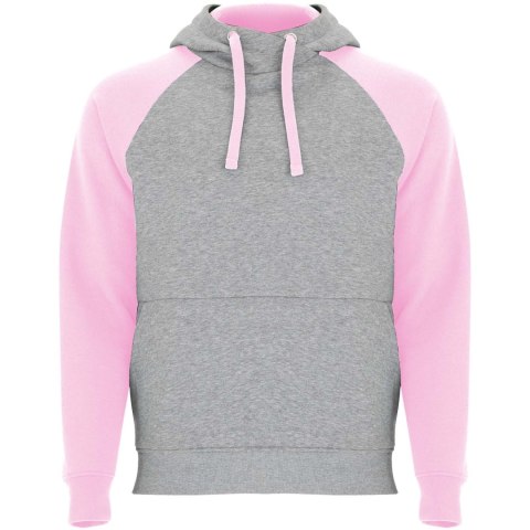Badet dwukolorowa bluza z kapturem unisex szary melanż, jasnoróżowy Badet dwukolorowa bluza z kapturem unisex szary melanż, jasnoróżowy