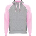 Badet dwukolorowa bluza z kapturem unisex szary melanż, jasnoróżowy Badet dwukolorowa bluza z kapturem unisex szary melanż, jasnoróżowy