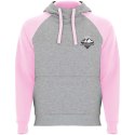 Badet dwukolorowa bluza z kapturem unisex szary melanż, jasnoróżowy Badet dwukolorowa bluza z kapturem unisex szary melanż, jasnoróżowy