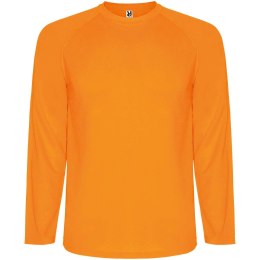 Montecarlo long sleeve men's sports t-shirt fluor orange (R04153L2)