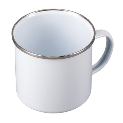 Kubek emaliowany z powłoką sublimacyjną Odis 500 ml, biały Kubek emaliowany z powłoką sublimacyjną Odis 500 ml, biały