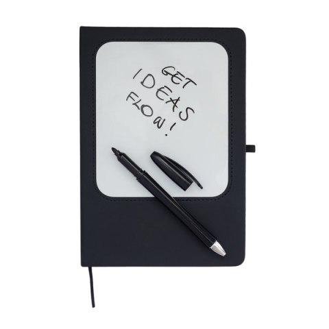 Notes z tablicą suchościeralną Blanko, czarny Notes z tablicą suchościeralną Blanko, czarny