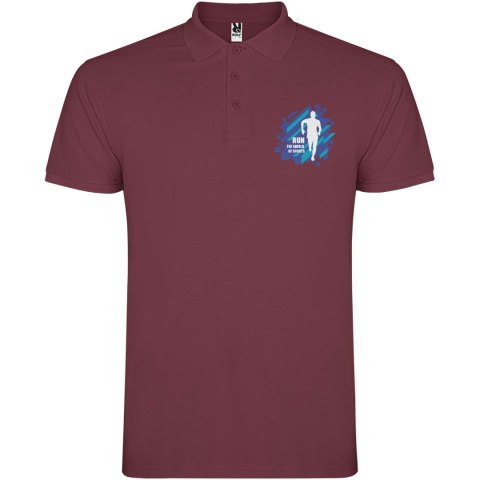 Star koszulka męska polo z krótkim rękawem berry red Star koszulka męska polo z krótkim rękawem berry red