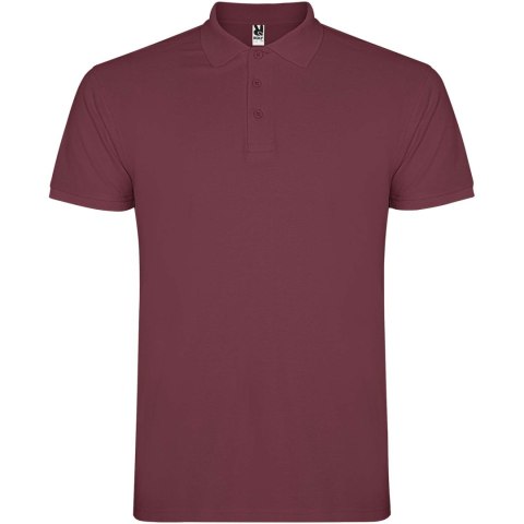 Star koszulka męska polo z krótkim rękawem berry red Star koszulka męska polo z krótkim rękawem berry red