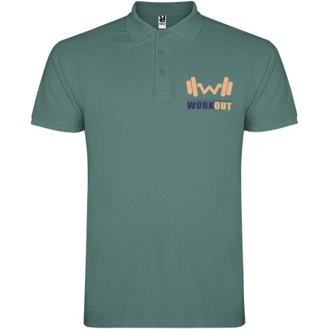 Star koszulka męska polo z krótkim rękawem calm blue Star koszulka męska polo z krótkim rękawem calm blue