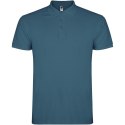 Star koszulka męska polo z krótkim rękawem storm blue
