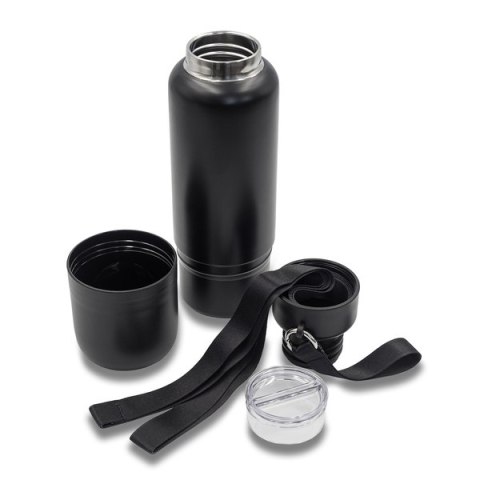 Wielofunkcyjna butelka próżniowa Multina 500ml, czarny Wielofunkcyjna butelka próżniowa Multina 500ml, czarny